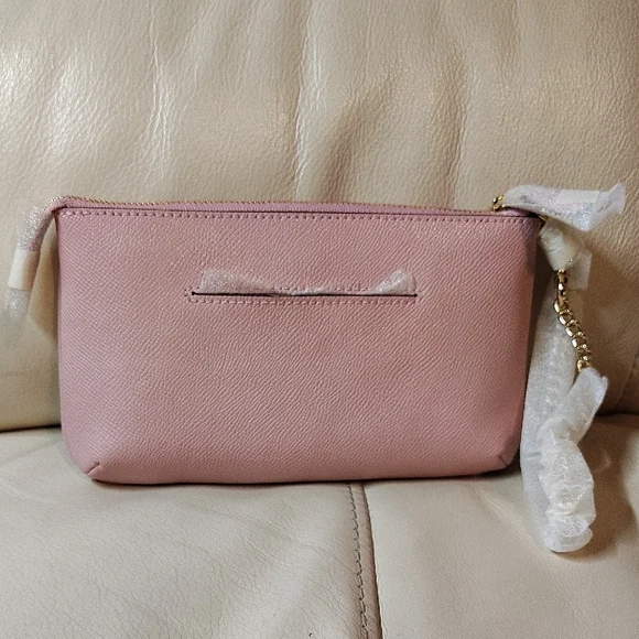 Coach Light Pink Leather Wristlet - Picture 3 of 4